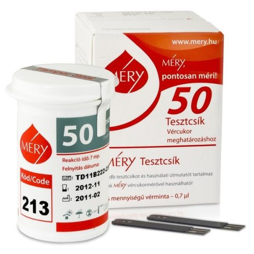 Tesztcsík mery piros 50 db