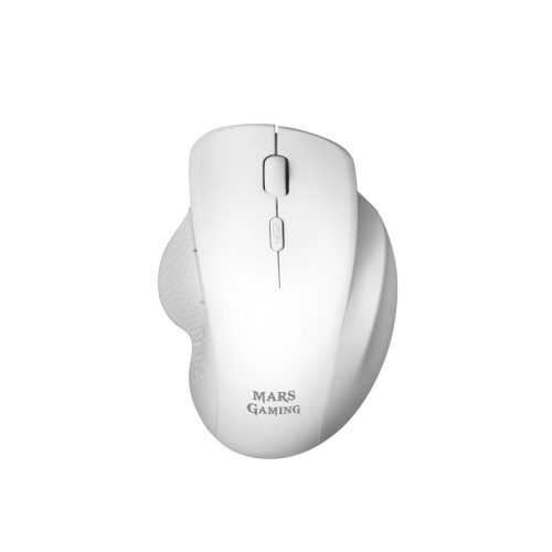 Egér Mars Gaming MMWERGO Ratón Inalámbrico Ergonómico Blanco 3200 DPI