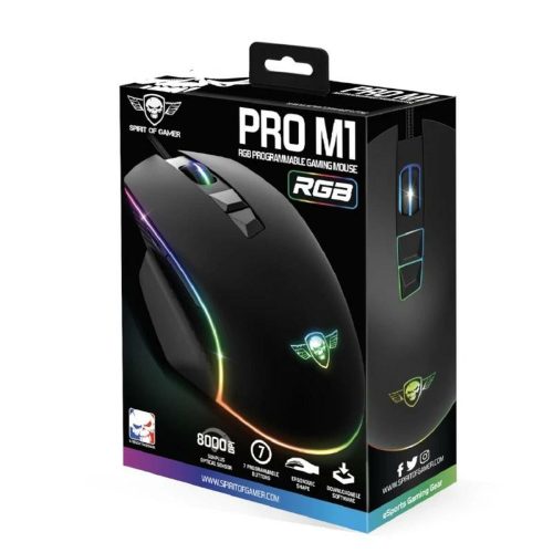 Egér Spirit of Gamer Souris Pro M1 Fekete