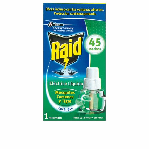 Szúnyog riasztó utántöltő Raid Proteccion Antimosquitos Eucalipto Eukaliptusz 45 Éjszaka