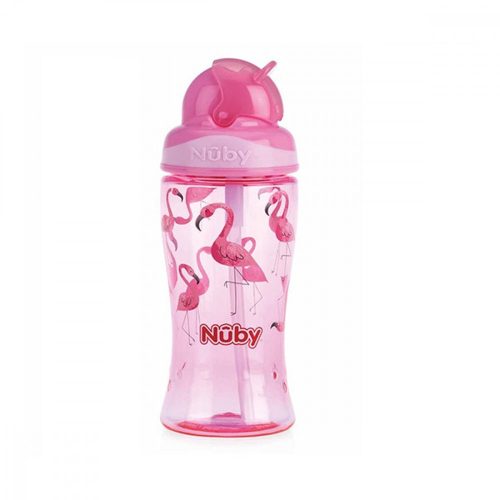 Itatópoharat Nûby Flip-it rózsaszín flamingó 360 ml