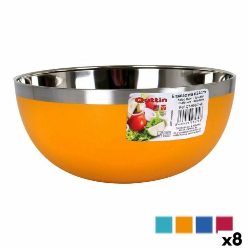 Salátás Tál Quttin 146477 Rozsdamentes acél (8 egység) (Ø 24 cm)