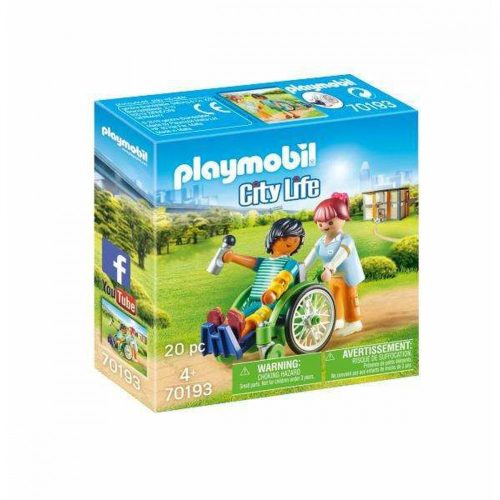 Playset Playmobil City Life Patient in Wheelchair 20 Darabok