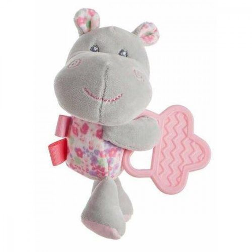 Rágóka babáknak fognövekedéskor Hippo Rózsaszín 20 cm 20cm