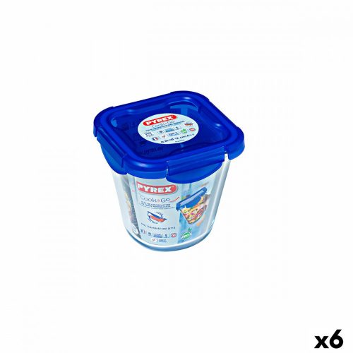 Hermetikus ebéddoboz Pyrex Cook & go Átlátszó Üveg (800 ml) (6 egység)