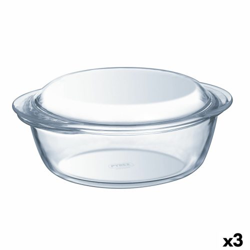 Lábas fedéllel Pyrex Essentials Átlátszó 1,4 L (3 egység)