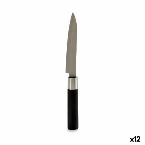Konyhakés 2,7 x 24,3 x 1,8 cm Ezüst színű Fekete Rozsdamentes acél Műanyag (12 egység)