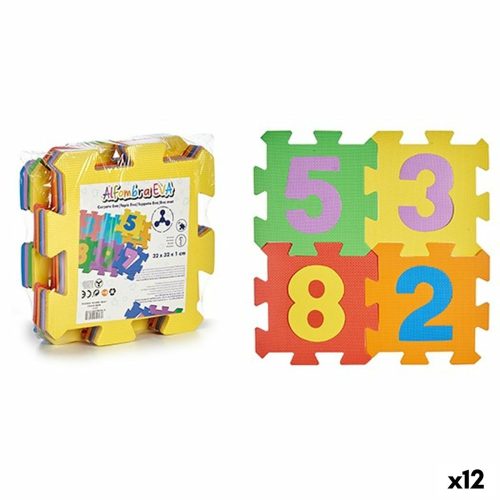 Puzzle szőnyeg Többszínű Számok Eva Gumi (12 egység)