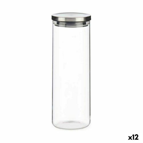 Korsó Hermetikus lezárás Ezüst színű Fém polipropilén 1,7 L 10,2 x 28 x 10,2 cm (12 egység)