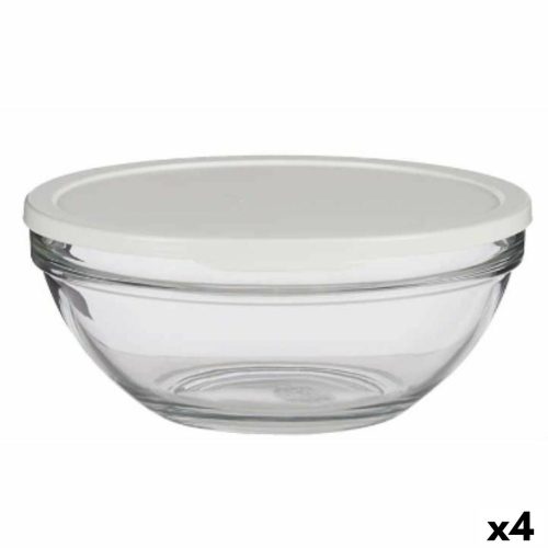 Kerek ebéddoboz fedéllel Chefs Fehér 2,5 L 23,7 x 10,1 x 23,7 cm (4 egység)