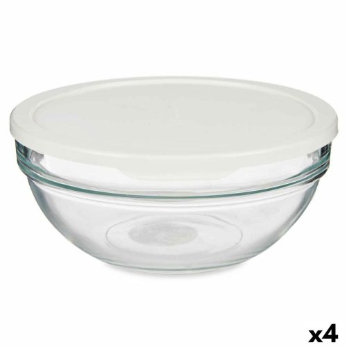 Kerek ebéddoboz fedéllel Chefs Fehér 1,135 L 17,2 x 7,6 x 17,2 cm (4 egység)