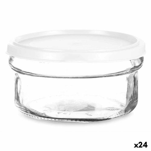 Kerek ebéddoboz fedéllel Fehér Műanyag 415 ml 12 x 6 x 12 cm (24 egység)