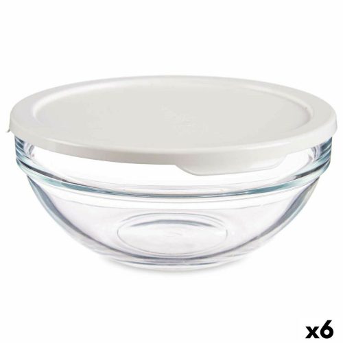 Kerek ebéddoboz fedéllel Chefs Fehér 595 ml 14 x 6,3 x 14 cm (6 egység)