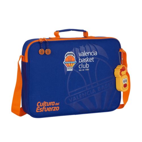 Iskolatáska Valencia Basket Kék Narancszín (38 x 28 x 6 cm)