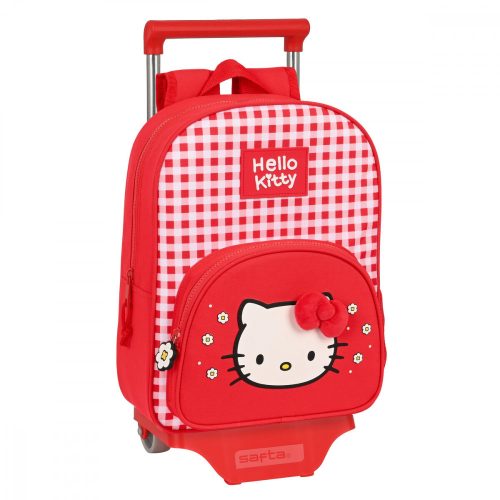 Iskolatáska Kerekekkel Hello Kitty Spring Piros (26 x 34 x 11 cm)