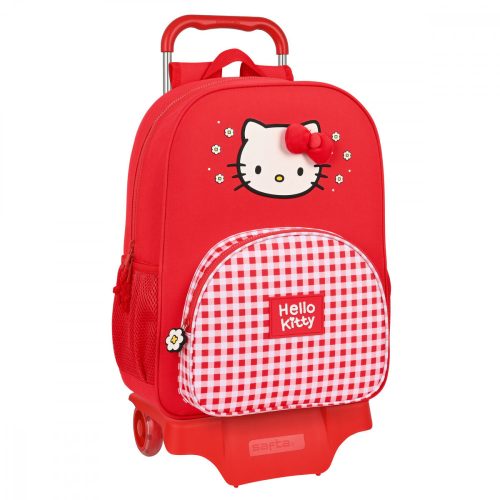 Iskolatáska Kerekekkel Hello Kitty Spring Piros (33 x 42 x 14 cm)