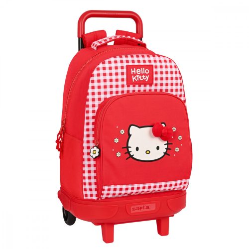 Iskolatáska Kerekekkel Hello Kitty Spring Piros 33 X 45 X 22 cm