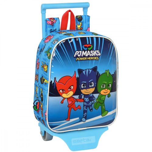 Iskolatáska Kerekekkel PJ Masks Kék 22 x 27 x 10 cm