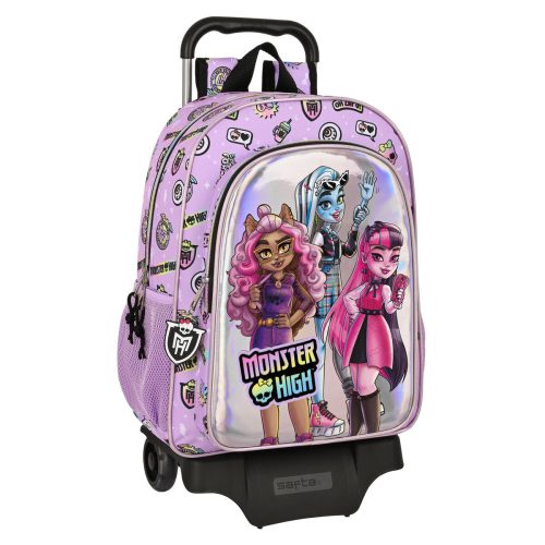 Iskolatáska Kerekekkel Monster High Best boos Halványlila 33 x 42 x 14 cm