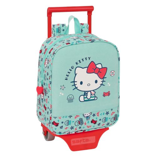 Iskolatáska Kerekekkel Hello Kitty Sea lovers Türkizkék 22 x 27 x 10 cm