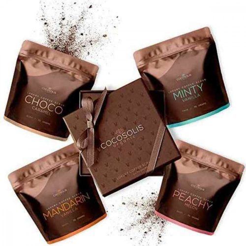 Hámlasztó tisztító Luxury Coffee Scrub Box Cocosolis (4 x 70 ml)