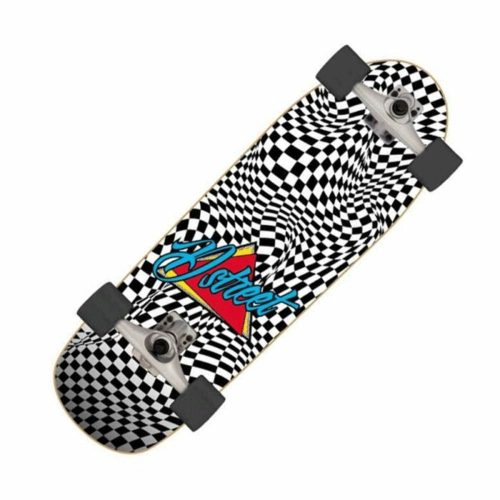 Skate Surfskate Check Warp Dstreet 32" Fekete