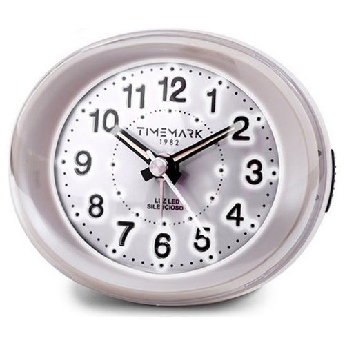 Analóg Ébresztőóra Timemark Fehér LED Fény Csendes Snooze Éjszakai mód 9 x 9 x 5,5 cm (9 x 9 x 5,5 cm)