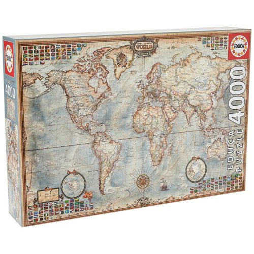 Puzzle Educa 14827 World Map 4000 Darabok