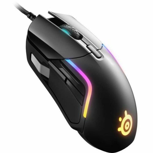 Egér SteelSeries Rival 5 Fekete Játékok LED Fények Vezetékes Fekete/Szürke