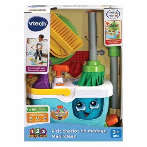 Tisztító és tároló készlet Vtech Little Magi'clean Cleaning Trolley Játékok