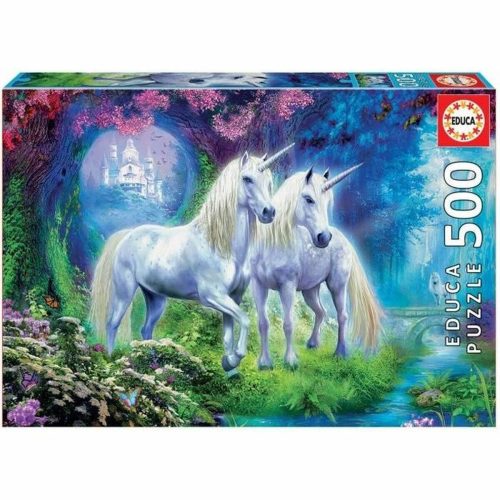 Puzzle Educa Unicorns In The Forest 500 Darabok 34 x 48 cm