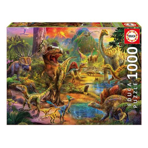 Puzzle Dinosaur Land Educa 17655 500 Darabok 1000 Darabok 68 x 48 cm