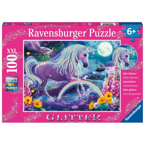 Puzzle Ravensburger 12980 Unikornis Glitter XXL 100 Darabok