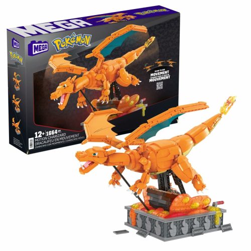 Építőipari készlet Pokémon Mega Construx -  Motion Charizard 1664 Darabok