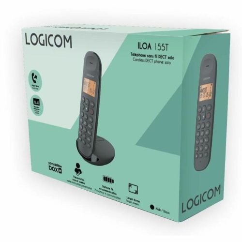 Vezetékes Telefon Logicom DECT ILOA 155T SOLO Fekete