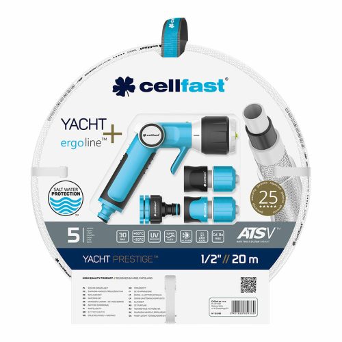 Tömlőkészlet tartozékokkal Cellfast Yacht PVC 20 m Ø 12,5 mm Kihúzható