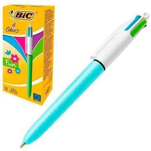 Golyóstoll készlet Bic Fun Kék Fehér (12 Darabok)