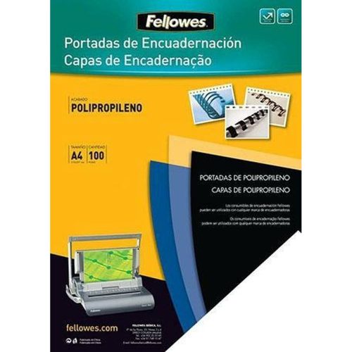 Fedél Fellowes 54772 100 egység Kötelező Fekete A4 polipropilén