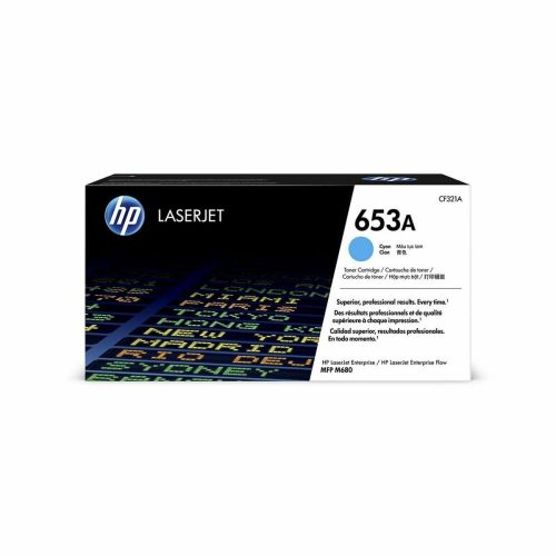 Toner HP Cartucho de tóner original LaserJet HP 653A cian Ciánkék