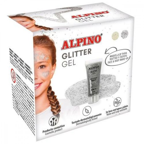 Smink Gyerekeknek Alpino Gél Glitter Ezüst színű