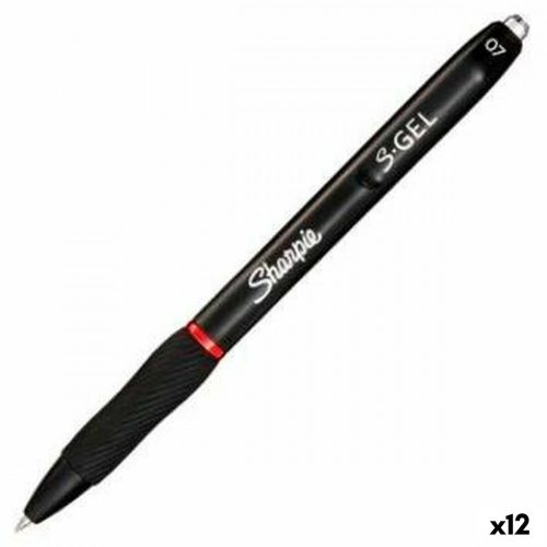 Gél toll Sharpie S-Gel Behúzható Piros 0,7 mm (12 egység)