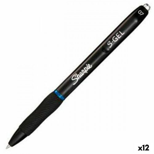 Gél toll Sharpie S-Gel Behúzható Kék 0,7 mm (12 egység)