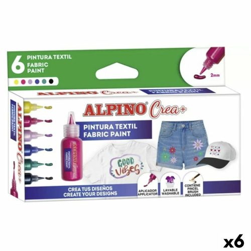 Festék készlet Alpino Fabric Paint Textil (6 egység)