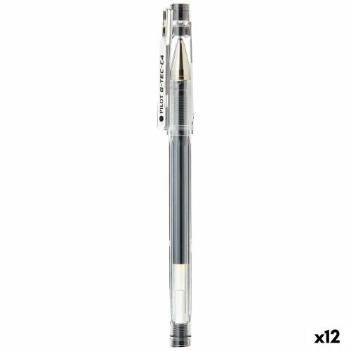 Gél toll Pilot G-TEC C4 Fekete 0,2 mm (12 egység)