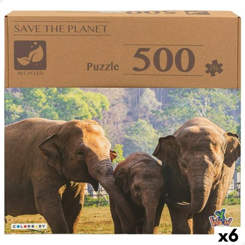 Puzzle Colorbaby Elephant 500 Darabok 6 egység 61 x 46 x 0,1 cm