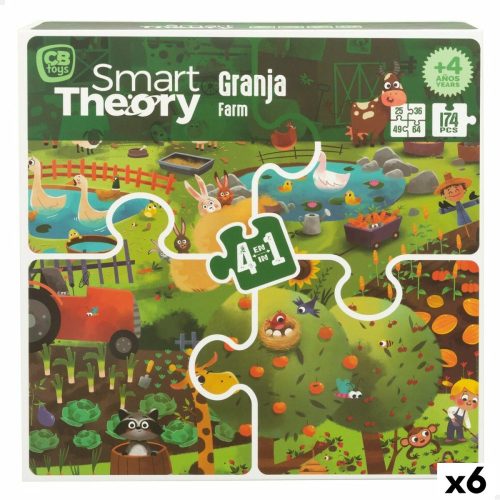 Gyermek Puzzle Colorbaby 4 az 1-ben 174 Darabok Farm 68 x 68 cm (6 egység)