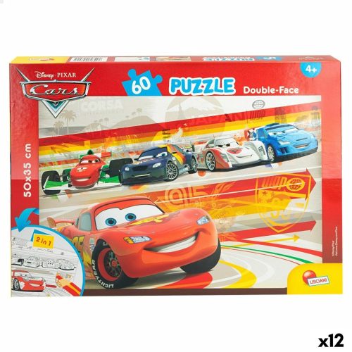 Gyermek Puzzle Cars Kétoldalú 60 Darabok 50 x 35 cm (12 egység)