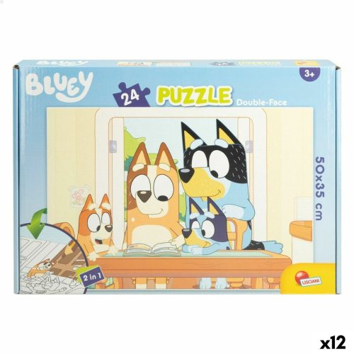 Gyermek Puzzle Bluey Kétoldalú 24 Darabok 50 x 35 cm (12 egység)