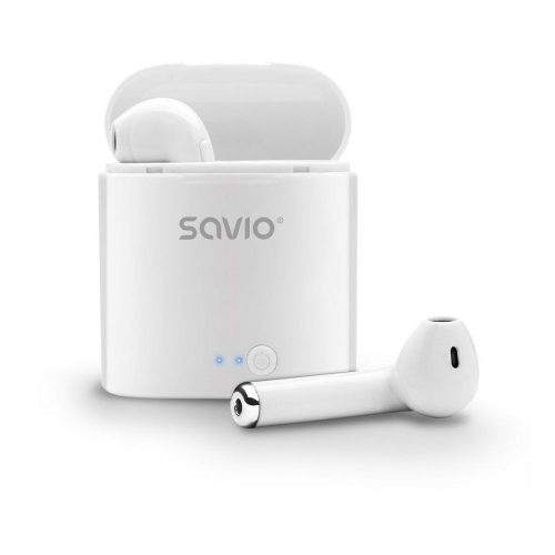 Fejhallagtó Bluetooth Fülessel Savio TWS-01 Fehér