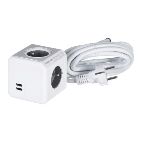 Kocka aljzat Allocacoc PowerCube Extended USB E(FR) (3 m)